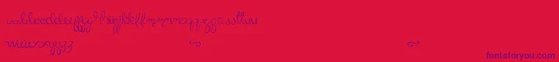 LittleBliss Font – Purple Fonts on Red Background