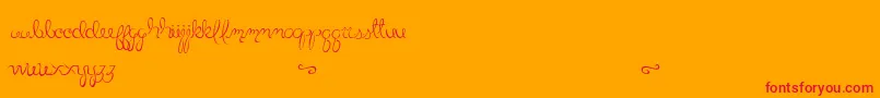 LittleBliss Font – Red Fonts on Orange Background