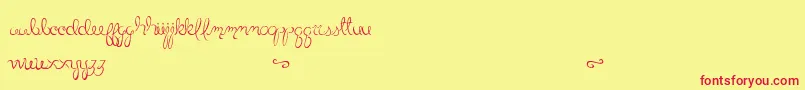LittleBliss Font – Red Fonts on Yellow Background