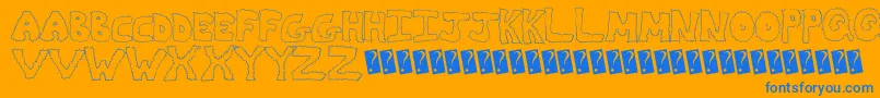 Zapdeal Font – Blue Fonts on Orange Background
