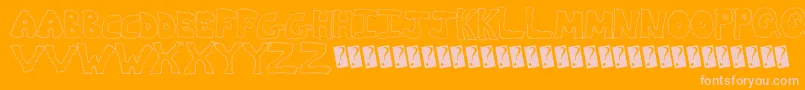 Fonte Zapdeal – fontes rosa em um fundo laranja