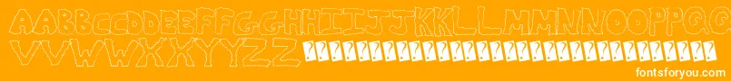 Zapdeal Font – White Fonts on Orange Background