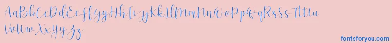 EffortTtf Font – Blue Fonts on Pink Background