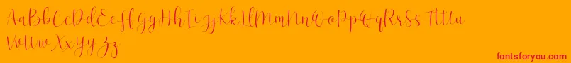 EffortTtf Font – Red Fonts on Orange Background