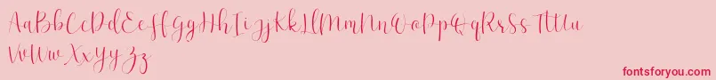 EffortTtf Font – Red Fonts on Pink Background