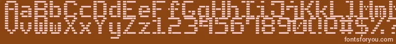 Шрифт DashDigital7 – розовые шрифты на коричневом фоне