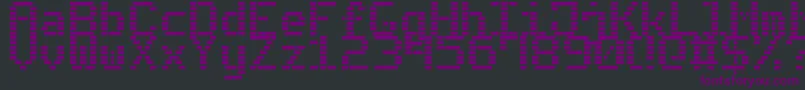 Czcionka DashDigital7 – fioletowe czcionki na czarnym tle