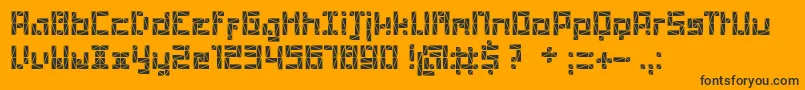 PolygonRegular-Schriftart – Schwarze Schriften auf orangefarbenem Hintergrund