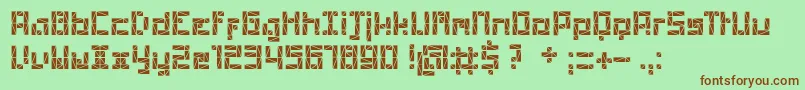 PolygonRegular Font – Brown Fonts on Green Background