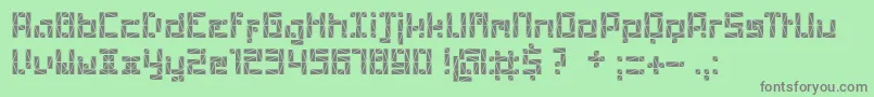 PolygonRegular Font – Gray Fonts on Green Background