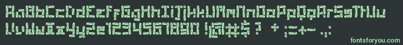 Шрифт PolygonRegular – зелёные шрифты на чёрном фоне