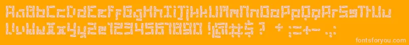 PolygonRegular Font – Pink Fonts on Orange Background