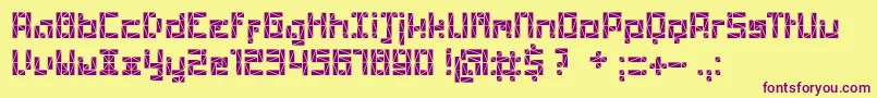 PolygonRegular Font – Purple Fonts on Yellow Background