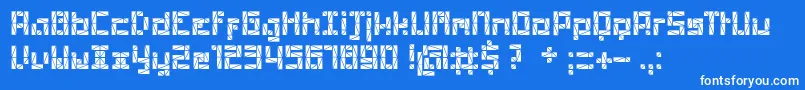 PolygonRegular Font – White Fonts on Blue Background