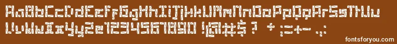 PolygonRegular Font – White Fonts on Brown Background