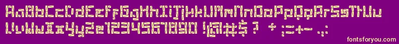 PolygonRegular Font – Yellow Fonts on Purple Background