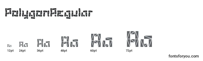 PolygonRegular Font Sizes