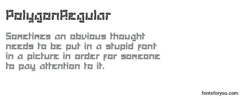 Шрифт PolygonRegular