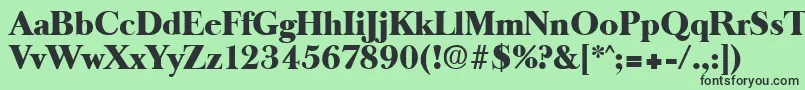 フォントOldbaskervilleHeavy – 緑の背景に黒い文字