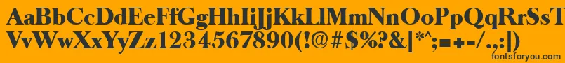 OldbaskervilleHeavy Font – Black Fonts on Orange Background