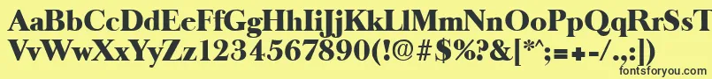 OldbaskervilleHeavy Font – Black Fonts on Yellow Background