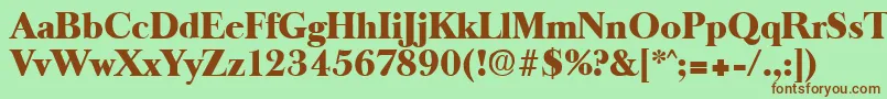 OldbaskervilleHeavy Font – Brown Fonts on Green Background