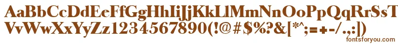 Шрифт OldbaskervilleHeavy – коричневые шрифты на белом фоне