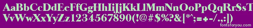 OldbaskervilleHeavy Font – Green Fonts on Purple Background