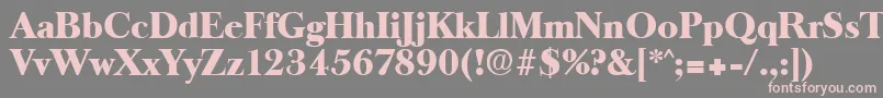 OldbaskervilleHeavy Font – Pink Fonts on Gray Background