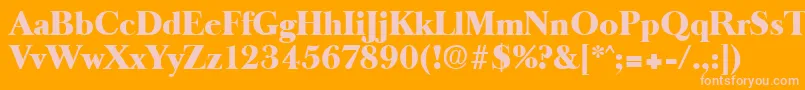 OldbaskervilleHeavy Font – Pink Fonts on Orange Background