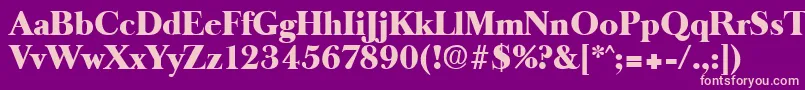 OldbaskervilleHeavy Font – Pink Fonts on Purple Background