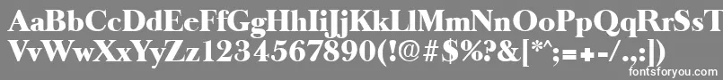 フォントOldbaskervilleHeavy – 灰色の背景に白い文字