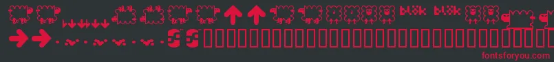 Bdflossy Font – Red Fonts on Black Background