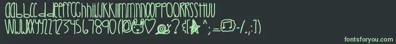 Crystalcastles Font – Green Fonts on Black Background