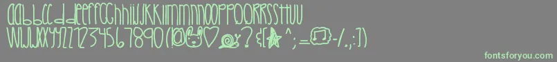 Crystalcastles Font – Green Fonts on Gray Background