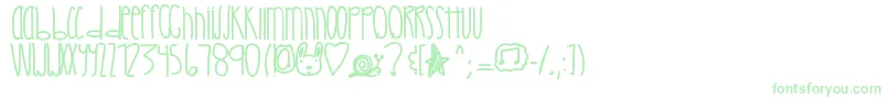 Crystalcastles-Schriftart – Grüne Schriften