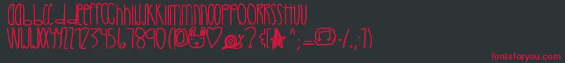 Crystalcastles Font – Red Fonts on Black Background