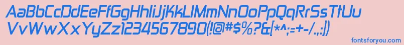 ZektonrgBolditalic Font – Blue Fonts on Pink Background