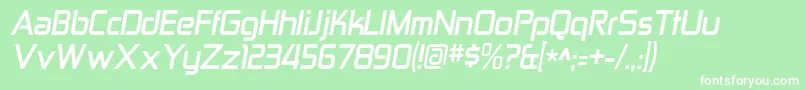 ZektonrgBolditalic Font – White Fonts on Green Background
