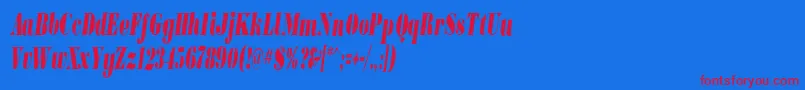 More about BodoniultraflfcondItalic Font BodoniultraflfcondItalic Font – Red Fonts on Blue Background