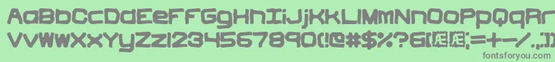 フォントVindicti – 緑の背景に灰色の文字