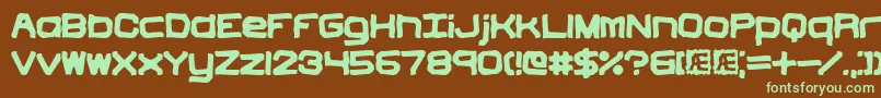Vindicti-fontti – vihreät fontit ruskealla taustalla