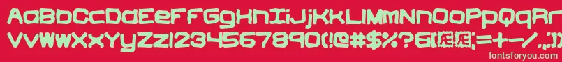 Vindicti Font – Green Fonts on Red Background