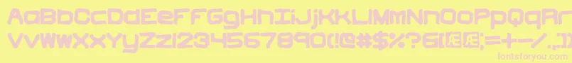 Vindicti-fontti – vaaleanpunaiset fontit keltaisella taustalla