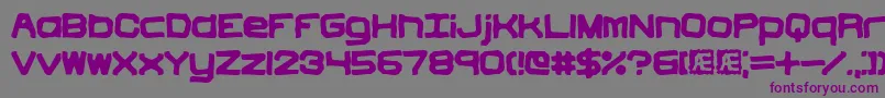 フォントVindicti – 紫色のフォント、灰色の背景