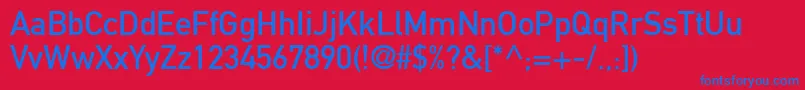 Din1451MittelschriftLt Font – Blue Fonts on Red Background