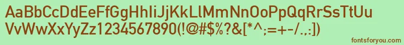 Din1451MittelschriftLt Font – Brown Fonts on Green Background