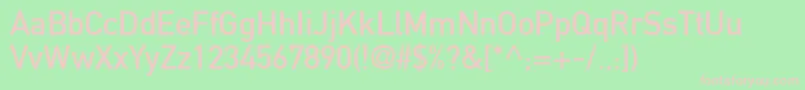 Din1451MittelschriftLt Font – Pink Fonts on Green Background