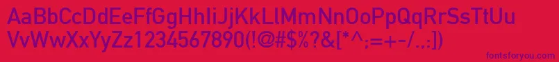 Din1451MittelschriftLt Font – Purple Fonts on Red Background