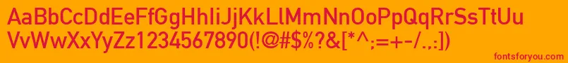 Din1451MittelschriftLt Font – Red Fonts on Orange Background